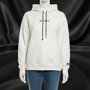 Nike Just Do It Hoodie Women’s Medium White Pullover